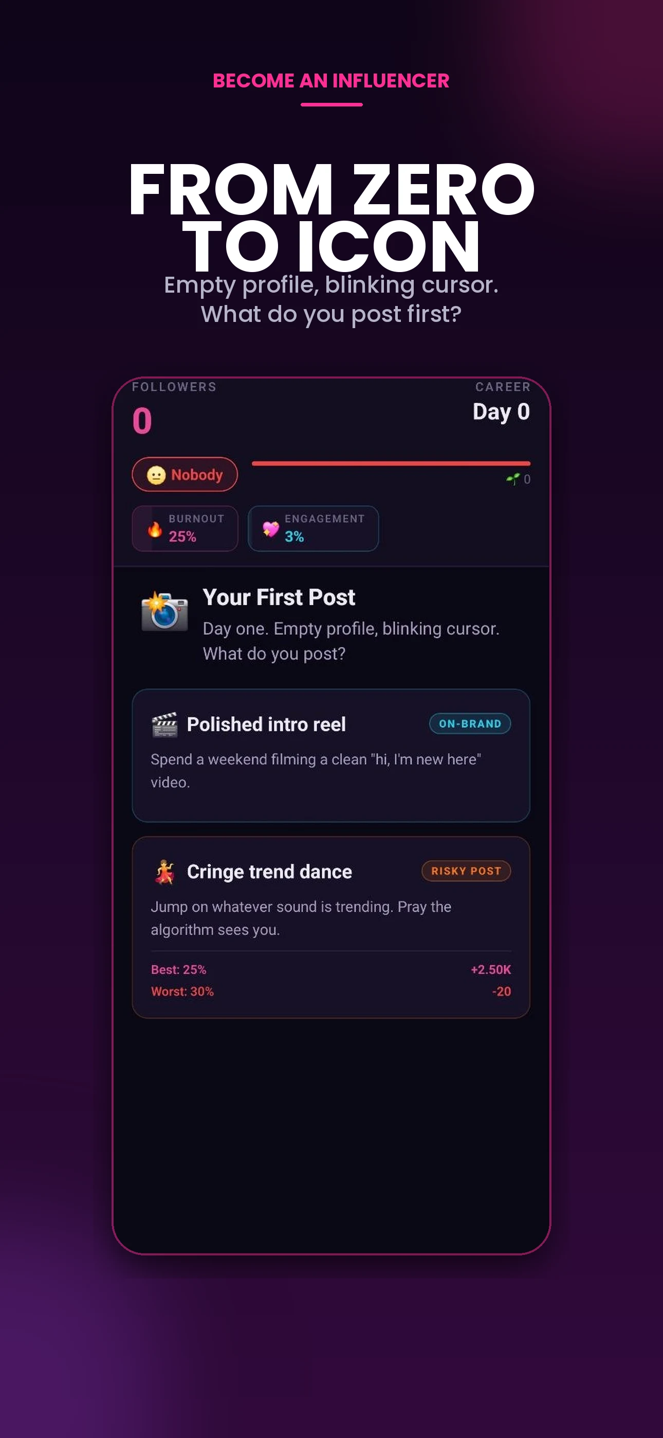 Become an Influencer Simulator screenshot